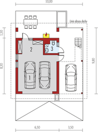 Parter projektu - Garaż G31 (z wiatą)