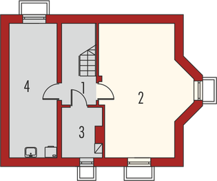 Piwnica projektu - Megi G1 (z piwnicą)