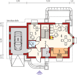 Parter projektu - Megi G1 (z piwnicą)
