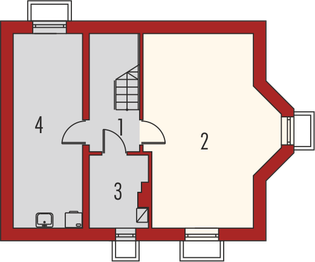 Piwnica projektu - Megi (z piwnicą)
