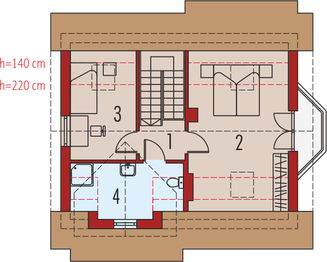 Poddasze projektu - Megi (z piwnicą)