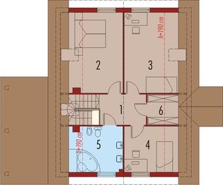 Poddasze projektu - Martynka (z wiatą)