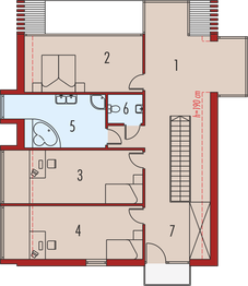Piętro 1 projektu - Cylinder