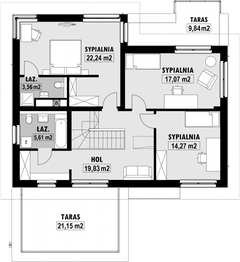 Piętro 1 projektu - E-163