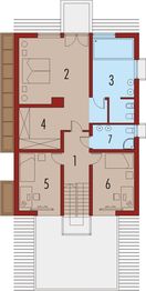 Piętro 1 projektu - Piotr (z wiatą)