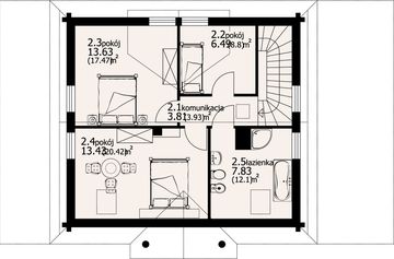 Poddasze projektu - Cisna 3g dw