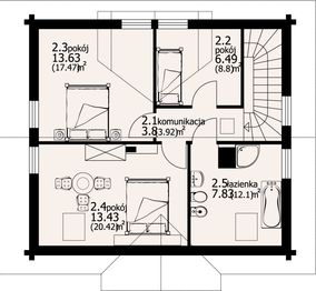 Poddasze projektu - Cisna dw