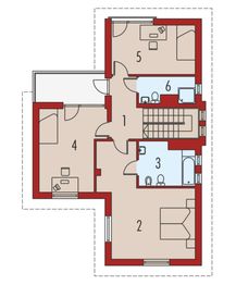 Piętro 1 projektu - Alicja II G1