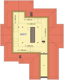 Poddasze projektu - Arabella 2A P 2-garaże
