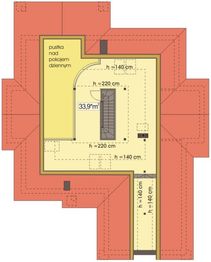 Poddasze projektu - Arabella BP 2-garaże