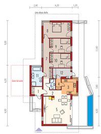 Parter projektu - Bil II (z wejściem od południa)