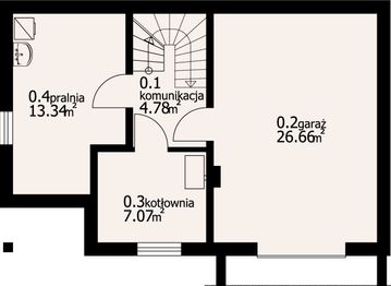 Piwnica projektu - Osiek wąski 19-01