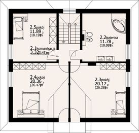 Poddasze projektu - Jaworzynka duża