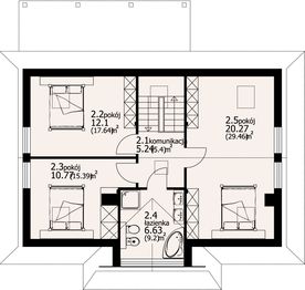 Poddasze projektu - Jurgów średni 5 dw