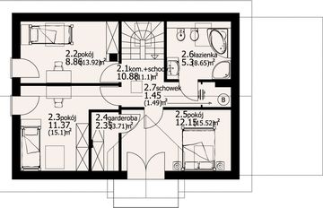 Poddasze projektu - Działoszyce 1w