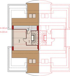 Poddasze II projektu - Błażej G2 (bliźniak)