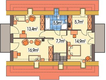Poddasze projektu - Atos wersja A paliwo stałe