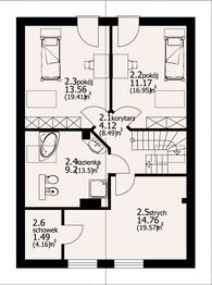 Poddasze projektu - Gładyszów 3x