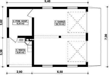 Parter projektu - G253 - Budynek garażowo - gospodarczy