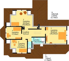 Poddasze projektu - Patrycja drewniany