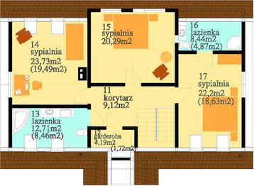 Poddasze projektu - Beata drewniany