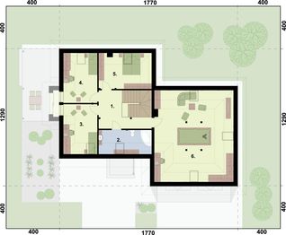 Projekt domu Vitoria projekt domu mieszkalnego - rzut poddasza, dom liczy 4 pokoje, 2 łazienki i wc