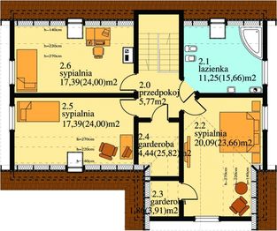 Poddasze projektu - Anastazja drewniany