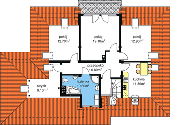 Poddasze projektu - BS-08 dwurodzinny
