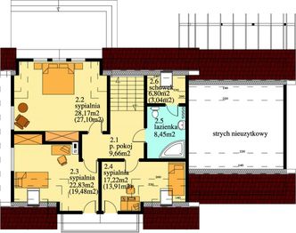 Poddasze projektu - Paulina drewniany