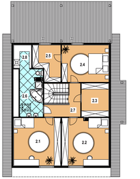 Poddasze projektu - A-135 Dom szkieletowy
