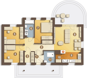 Parter projektu - Modraszka bez garażu [B]