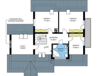Poddasze projektu - BS-14 dwulokalowy