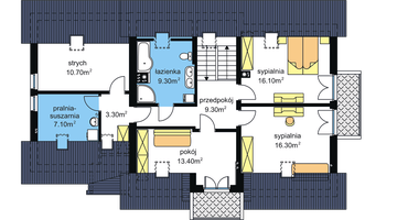 Poddasze projektu - BS-15 dwulokalowy