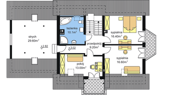 Poddasze projektu - BW-12 garaż 2 stanowiskowy