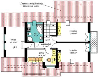 Poddasze projektu - BW-17 - garaż 1st.