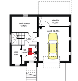 Piwnica projektu - BW-18 podpiwniczony