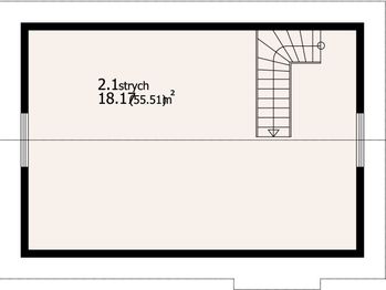 Poddasze projektu - Garaż gds 2-04