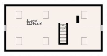 Poddasze projektu - Garaż gds 2 gkk