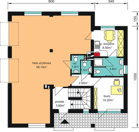 Parter projektu - W-41.12 z lokalem użytkowym