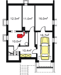 Piwnica projektu - W-52.12a podpiwniczony