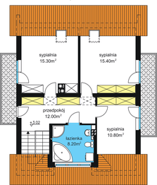 Poddasze projektu - W-52.12a podpiwniczony