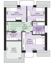 Poddasze projektu - Dom przy Amarantowej