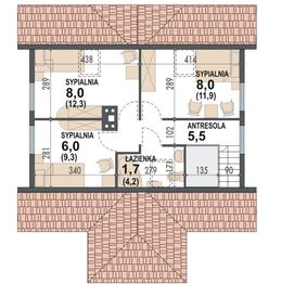 Poddasze projektu - Krasnal (letniskowy)