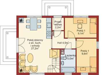 Parter projektu - Domek Lipowy (020 DD)