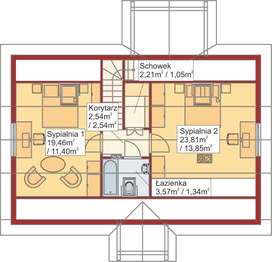 Poddasze projektu - Domek Portowy (022SK+PD)
