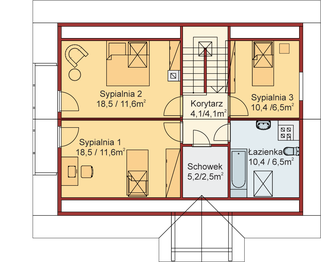 Poddasze projektu - Domek Prosty (009SK)