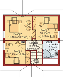 Poddasze projektu - Domek Ciepły (012 SK V1)