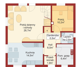 Parter projektu - Domek Nieduży (010 BK)