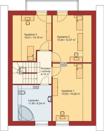 Poddasze projektu - Domek Południowy (015 BK V2)