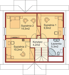 Poddasze projektu - Domek Ciepły (012 ET)
